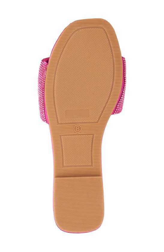 Shop New York And Company Karli Rhinestone Slide Sandal In Pink