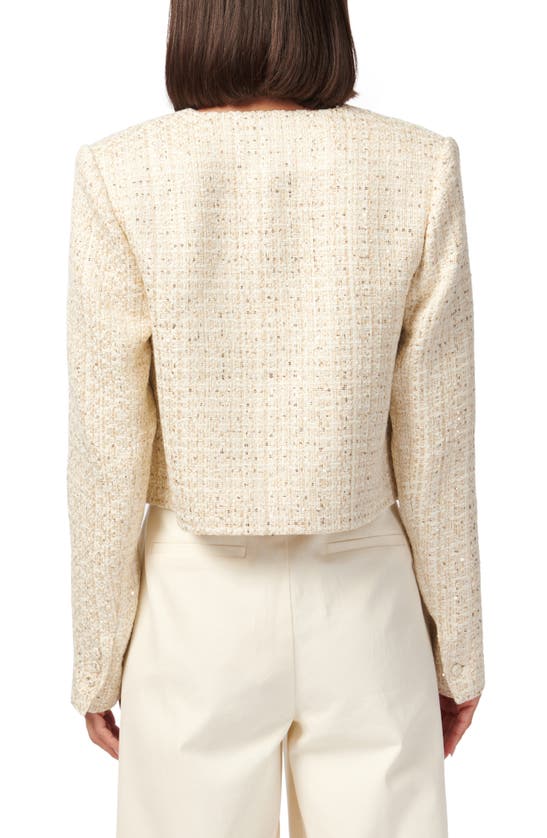 Shop Cami Nyc Giselle Sequin Tweed Jacket In Gold Fleck