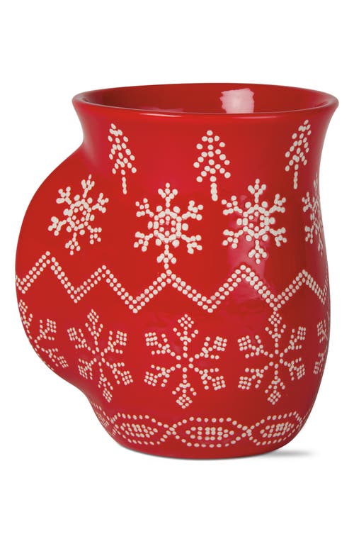 tag Handwarmer Mug in Red/White