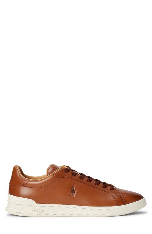 Shop Polo Ralph Lauren Heritage Court Ii Low Top Sneaker In  Pale Russet