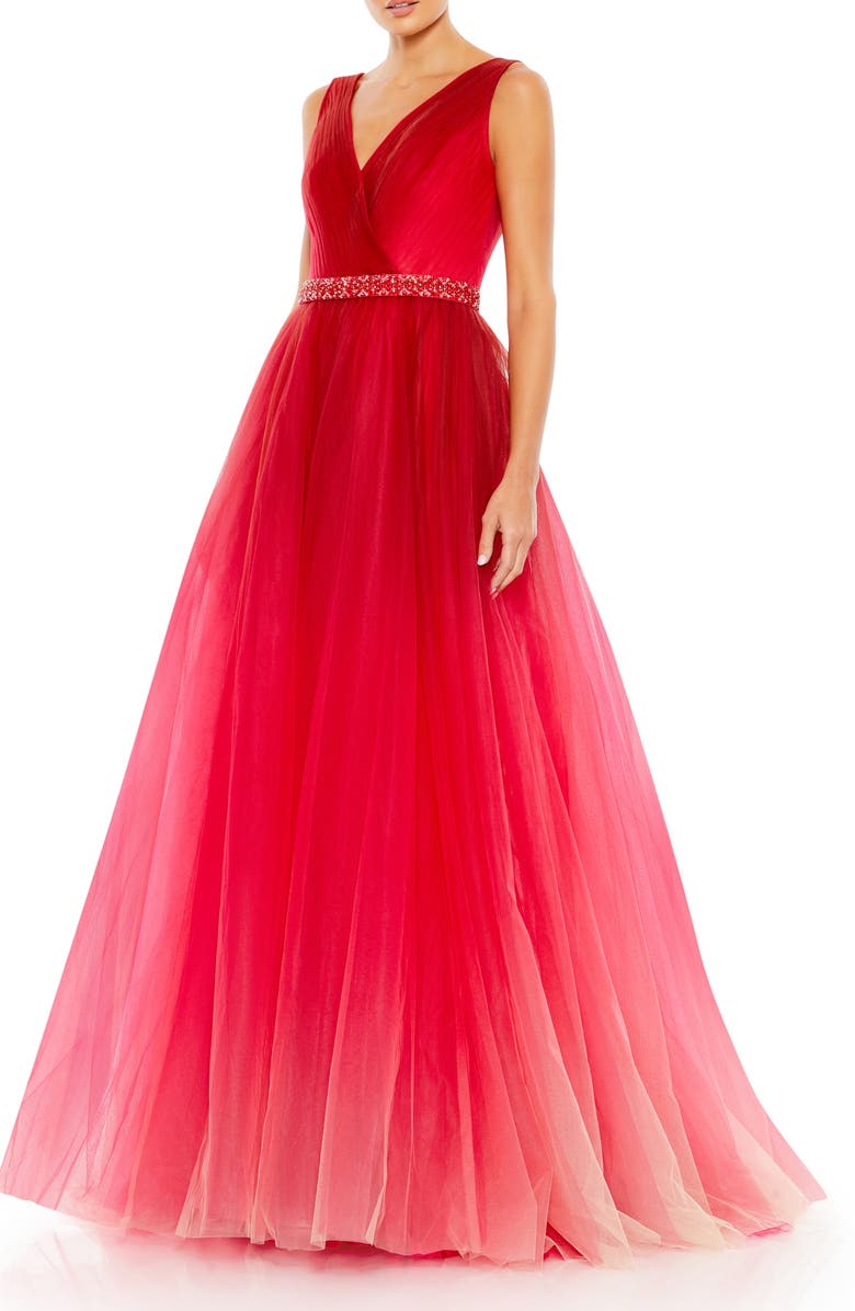 Mac Duggal Beaded Tulle Ballgown Nordstrom