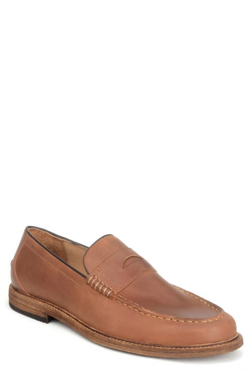 Warfield & Grand Dillinger Moc Toe Penny Loafer in Cognac 