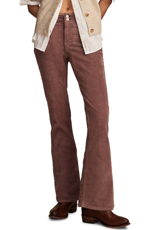 Shop Lucky Brand Stevie Seamed High Waist Corduroy Flare Pants In Huckleberry