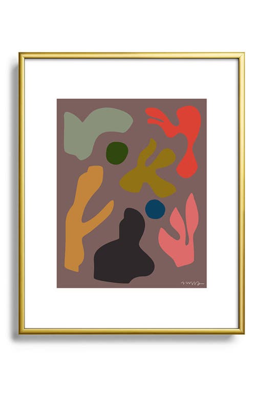 Deny Designs Tuileries Mode Framed Art Print in Golden Tones at Nordstrom