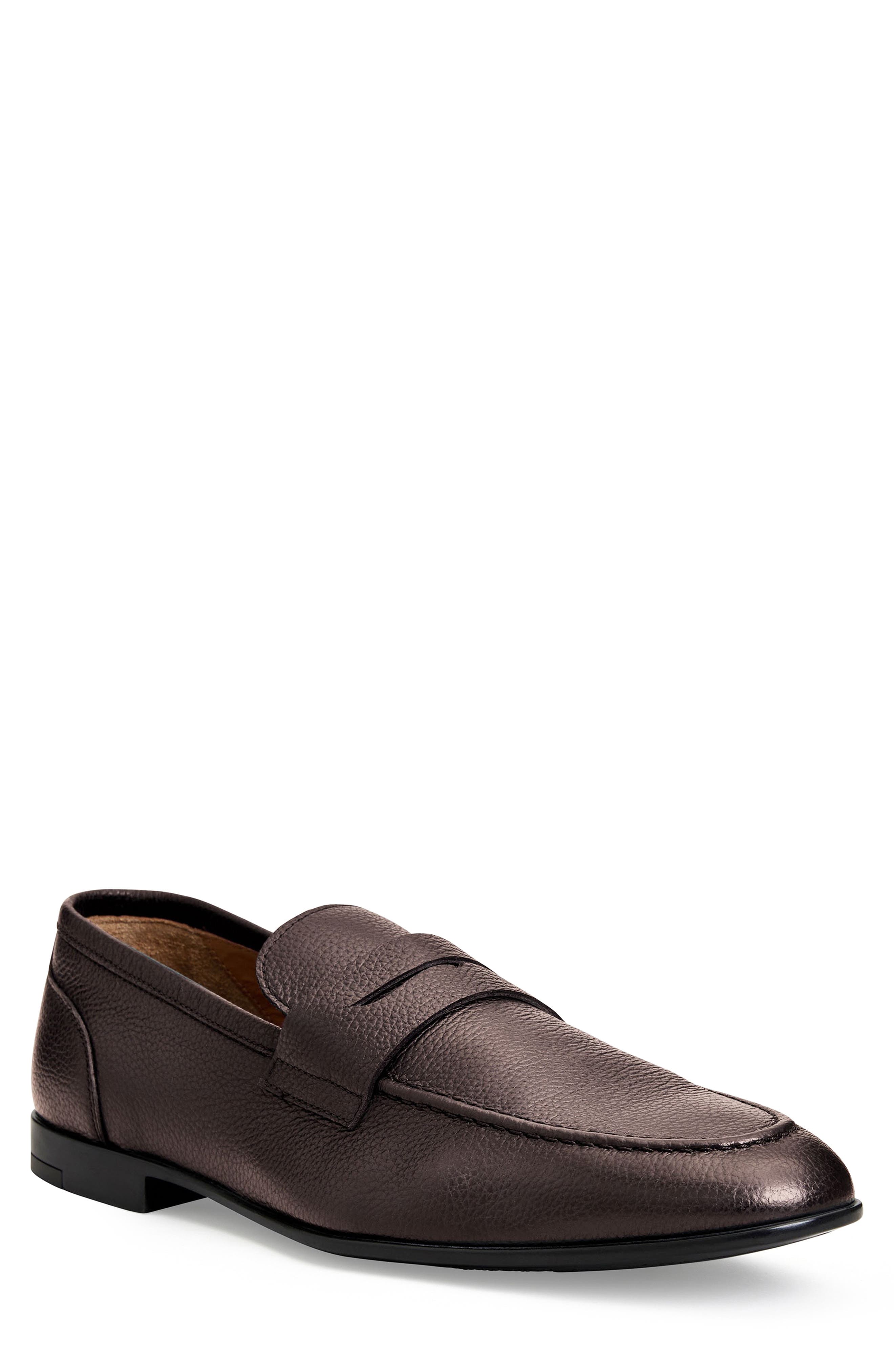 Bruno Magli Lastra Penny Loafer in Brown Tumbled 