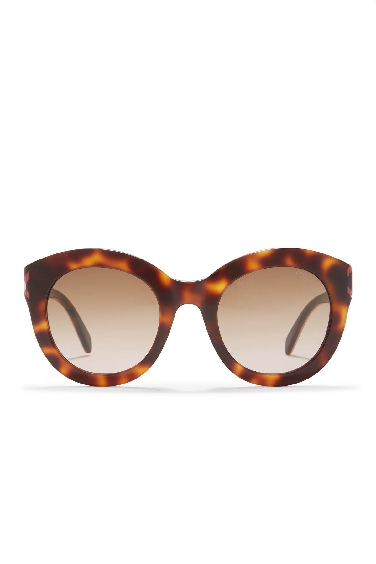 Emilio Pucci 51mm Round Sunglasses In Dark Brown6