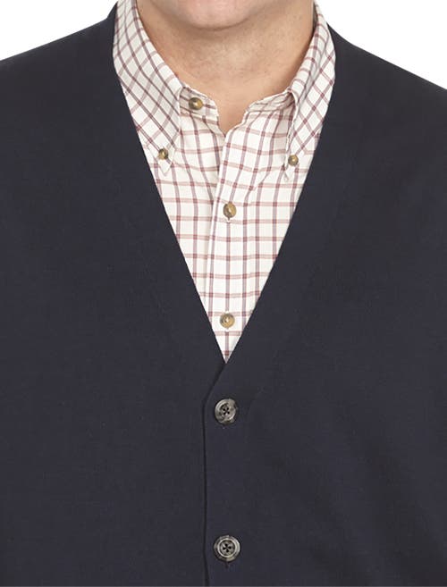 Harbor Bay By Dxl V-neck Cardigan In Midnight