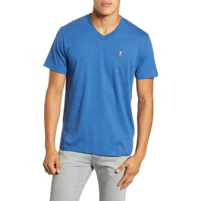 Psycho Bunny Heathered V-Neck T-Shirt, Blue