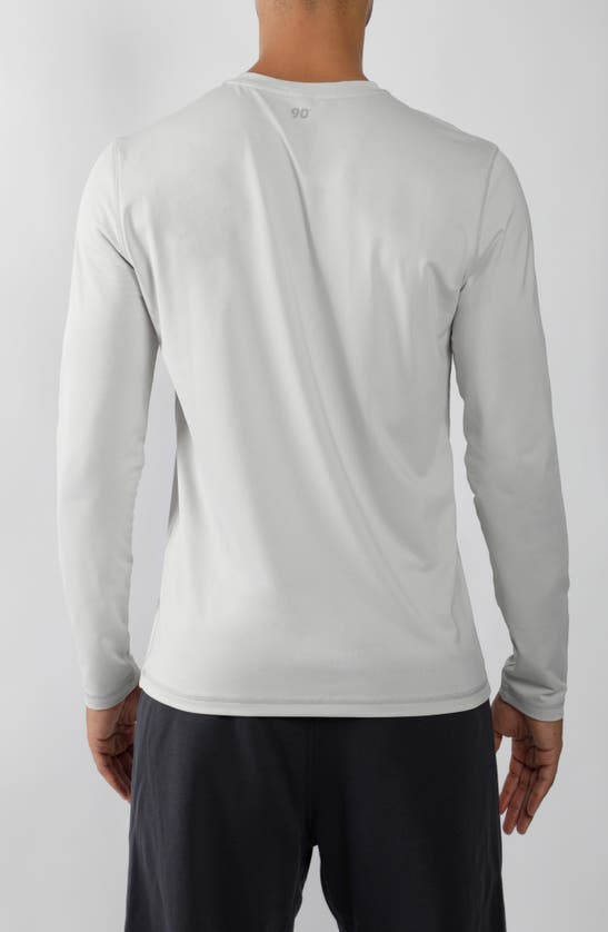 90 Degree By Reflex Long Sleeve Crew T-shirt In Grey Skies