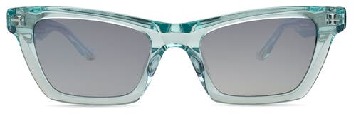 Shop Italia Independent Audacia Sunglasses In Transparent Aqua