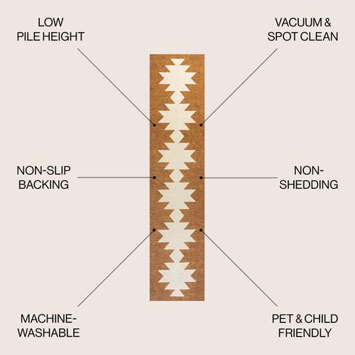 Jonathan Y Chayton Minimalist Geometric Machine-washable Area Rug In Terracotta/cream