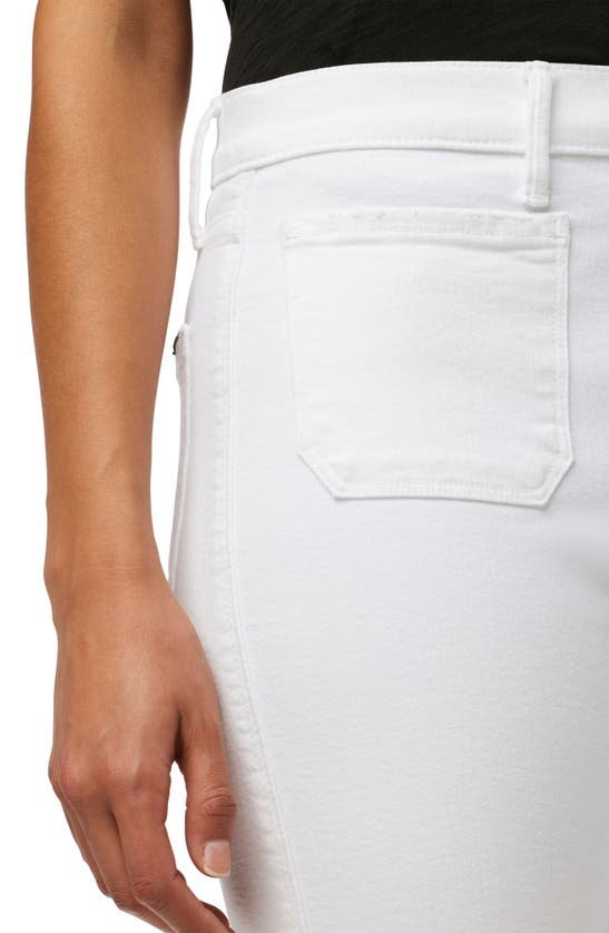 Joe's High Rise Crop Bootcut Jeans In White