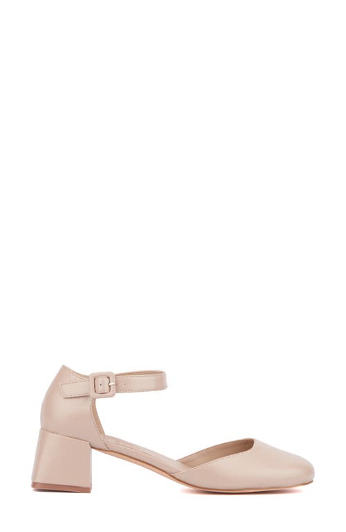 Olivia Miller Ascendant Block Heel Pump In Beige