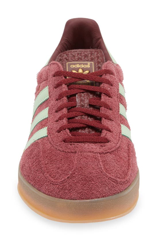 Shop Adidas Originals Gazelle Sneaker In Red/ Green Spark/ Gum 3