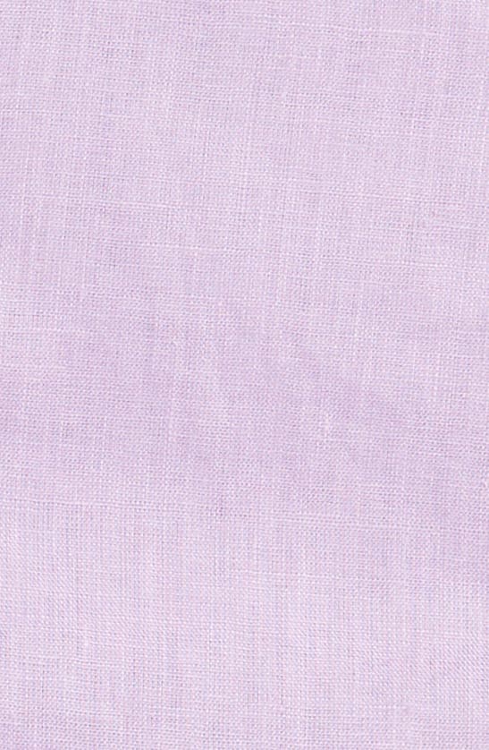 Shop Tiny Tribe Kids' Ruffle Linen Top In Lilac