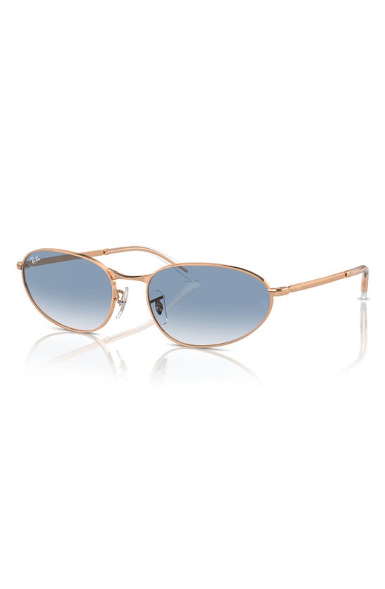 Shop Ray Ban Ray-ban 56mm Oval Sunglasses In Blue Gradient