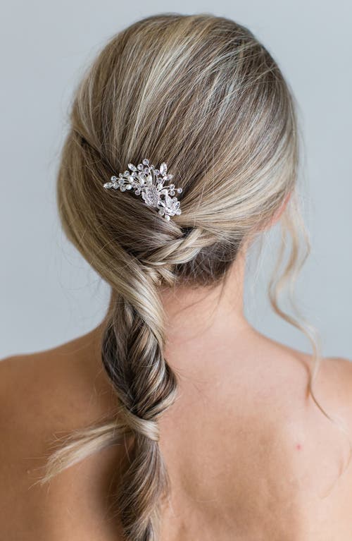 Brides And Hairpins Brides & Hairpins Kalene Crystal & Pearl Comb In Silver