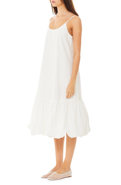Find Me Now Cloud Bubble Hem Cotton Poplin Sundress In Cloud