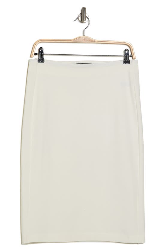 T Tahari Pull-on Ponte Pencil Skirt In White Star