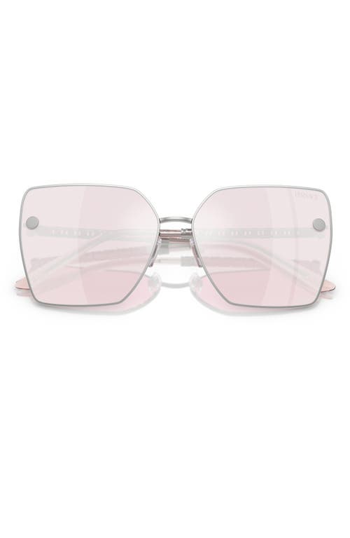 Shop Versace 63mm Oversize Square Sunglasses In Silver