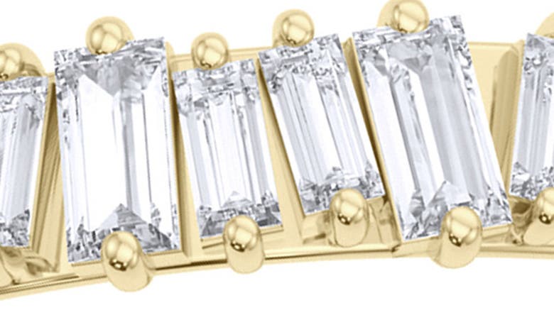 Hautecarat Lab Created Baguette Diamond Band Ring In 18k Yellow Gold