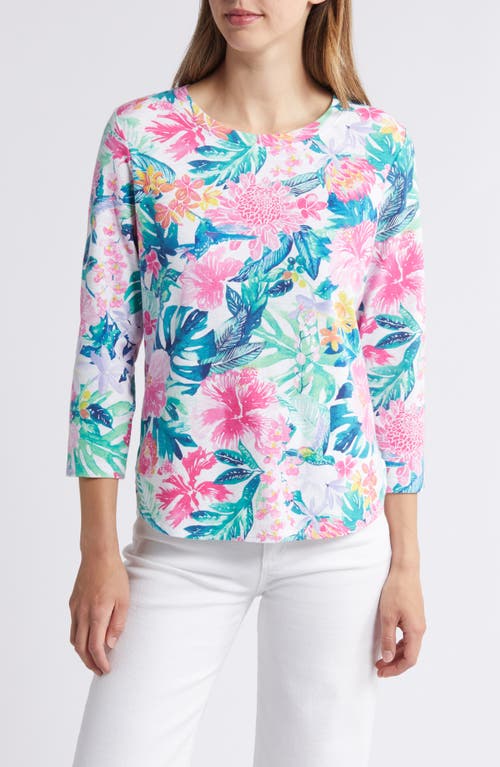 Tommy Bahama Ashby Isles Perfect Paradise Floral Cotton T-Shirt White at Nordstrom,