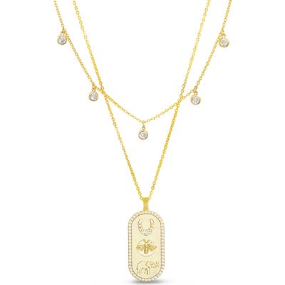 Lesa Michele Layered Bar Pendant Necklace