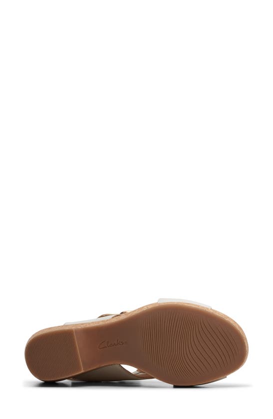 Shop Clarks ® Giselle Dove Platform Sandal In Off White Leather