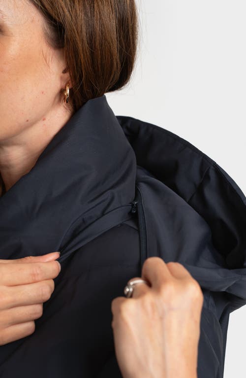 SERAPHINE SERAPHINE QUILTED MATERNITY PUFFER JACKET WITH ZIP-IN PANEL & REMOVABLE HOOD 