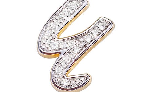 Shop Monica Vinader Alphabet Diamond Pavé Pendant Charm In Gold/diamond- U