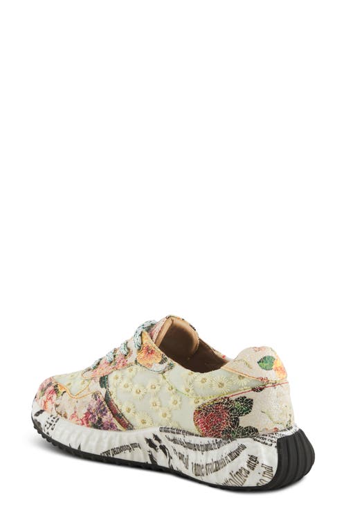L'artiste By Spring Step Daisymae Sneaker In Beige Multi