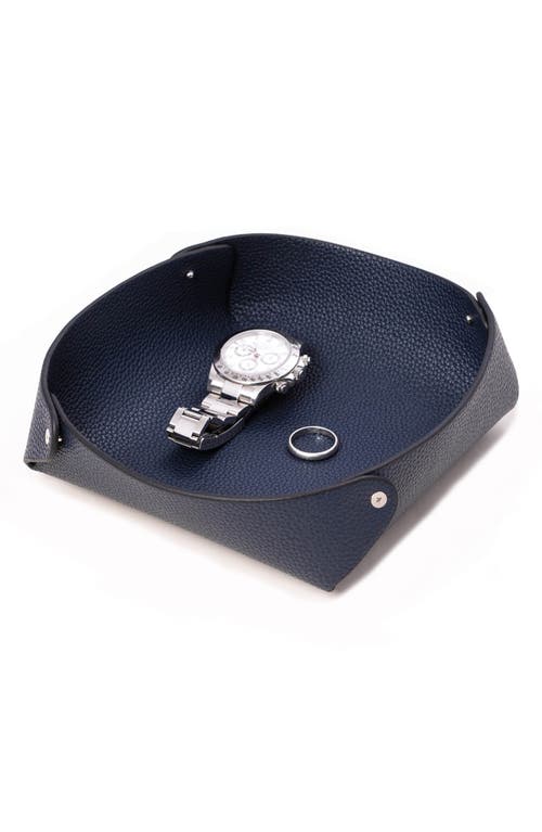 Bey-berk Catchall Leather Valet Tray In Black