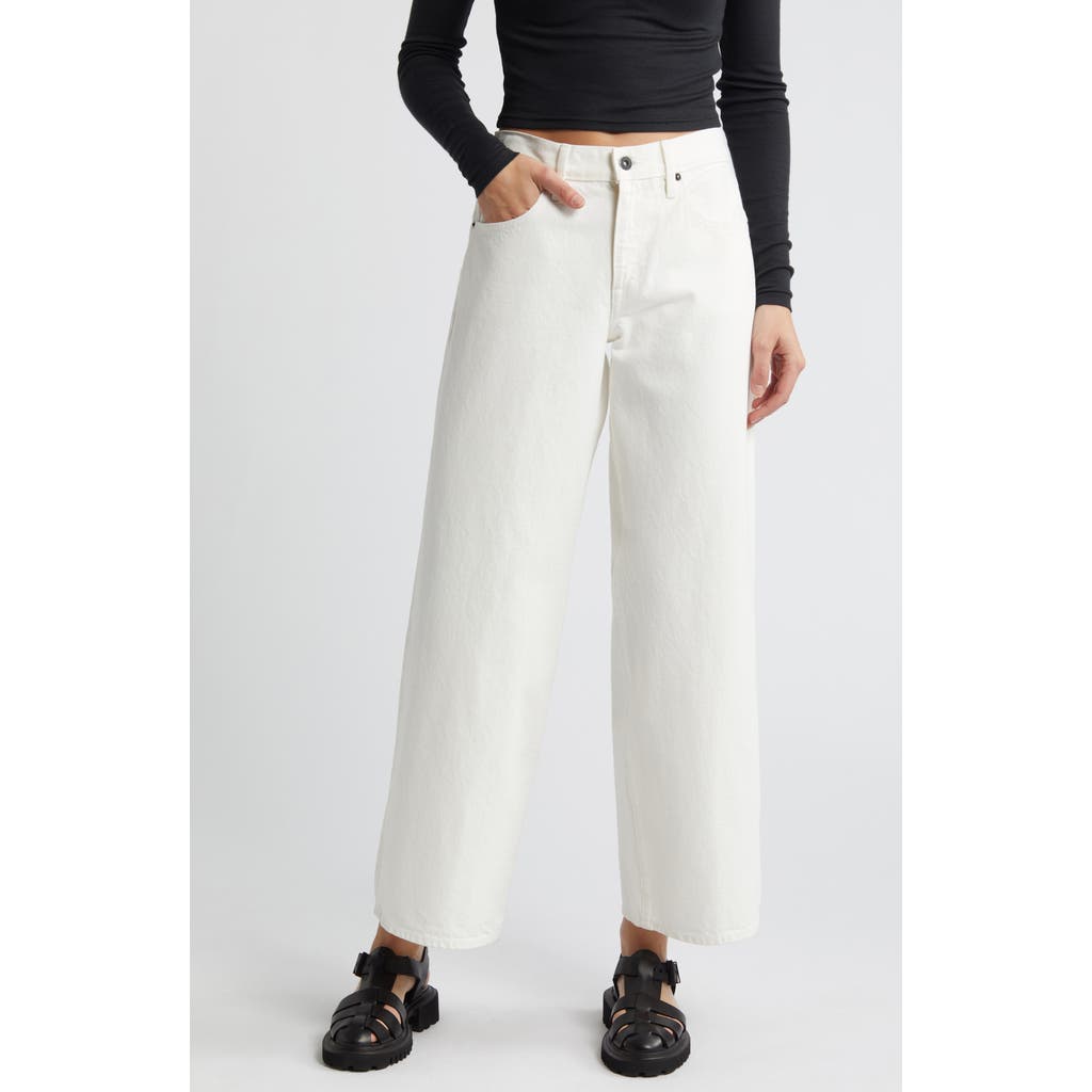 Slvrlake Mica High Waist Organic Cotton Wide Leg Jeans In White