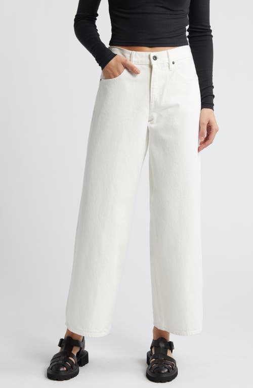 Mica High Waist Organic Cotton Wide Leg Jeans in White