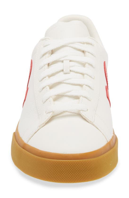 Veja Campo White Low Top Sneakers With Logo Detail In Leather Man In White