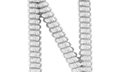 Simona Croissant Initial Pendant Necklace In Silver- N