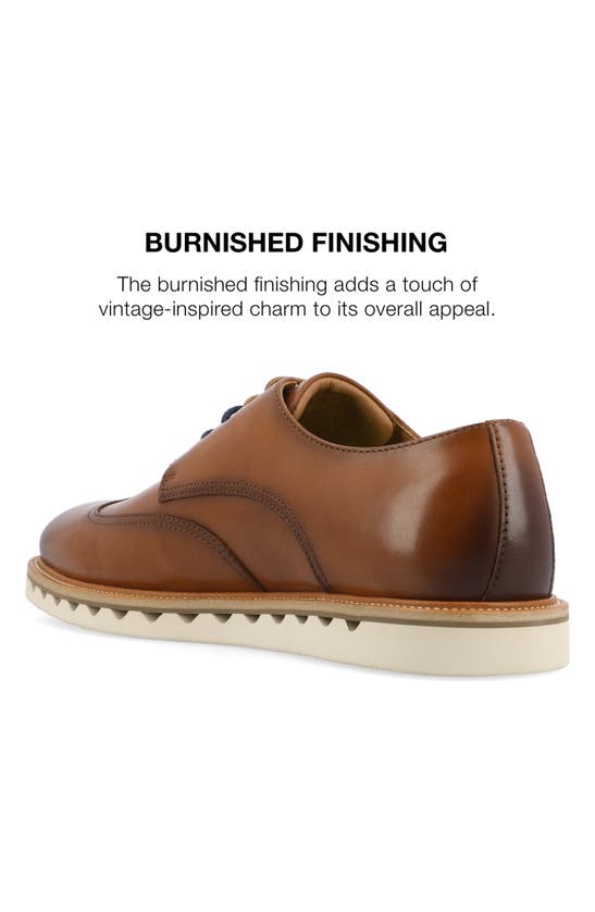 Vance Co. Evander Tru Comfort Wingtip Derby In Cognac