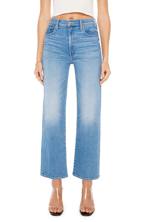 MOTHER The Rambler Flood High Waist Crop Wide Leg Jeans in Out Of The Blue at Nordstrom, Size 28