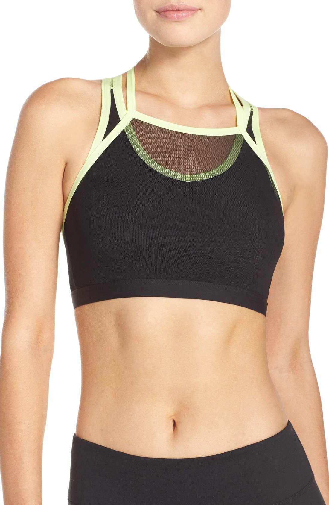 high neck racerback bra