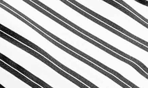 Foxcroft Mary Stripe Stretch Button-up Shirt In Black/white