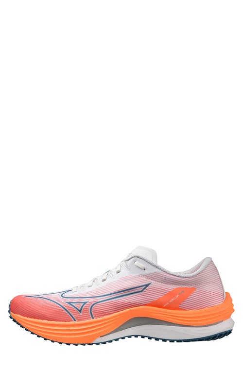 Mizuno Wave Rebellion Flash Running Shoe In White-silver