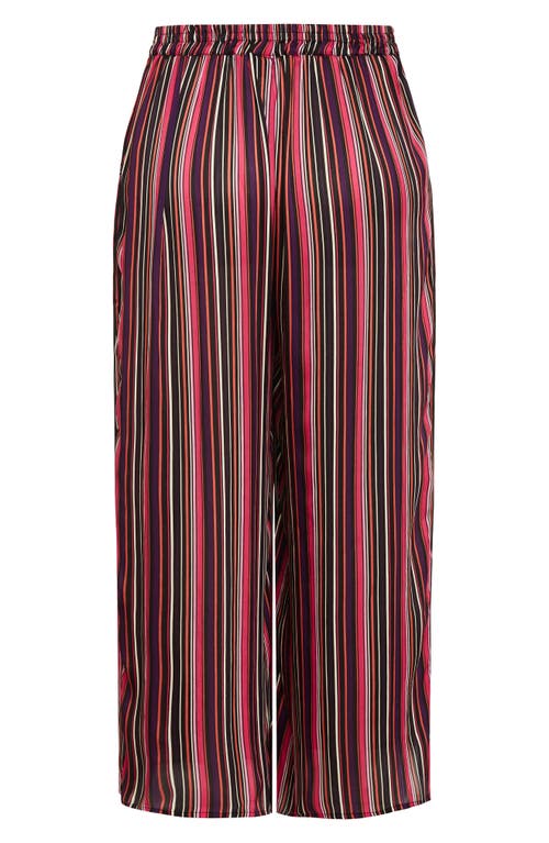 City Chic Willow Stripe Wide Leg Pants In Vintage Stripe