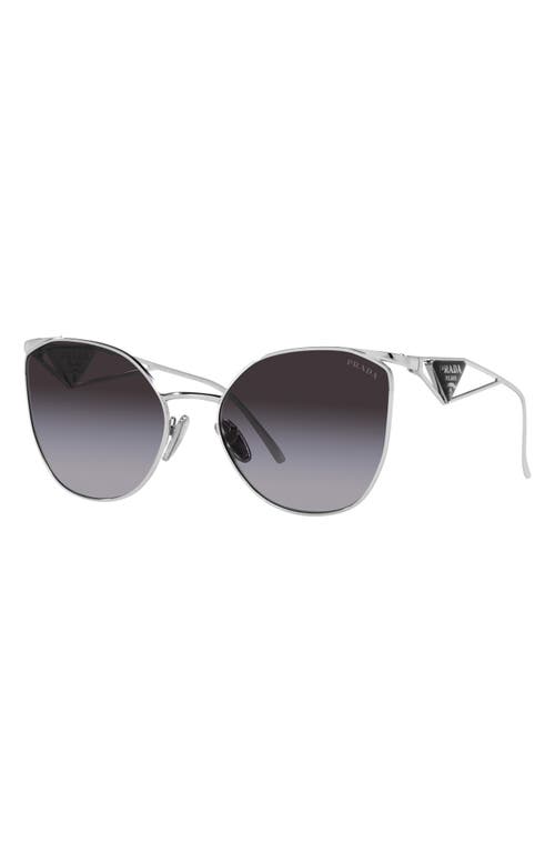Prada Symbole 59mm Cat Eye Sunglasses - Nordstrom Exclusive Color in Silver at Nordstrom