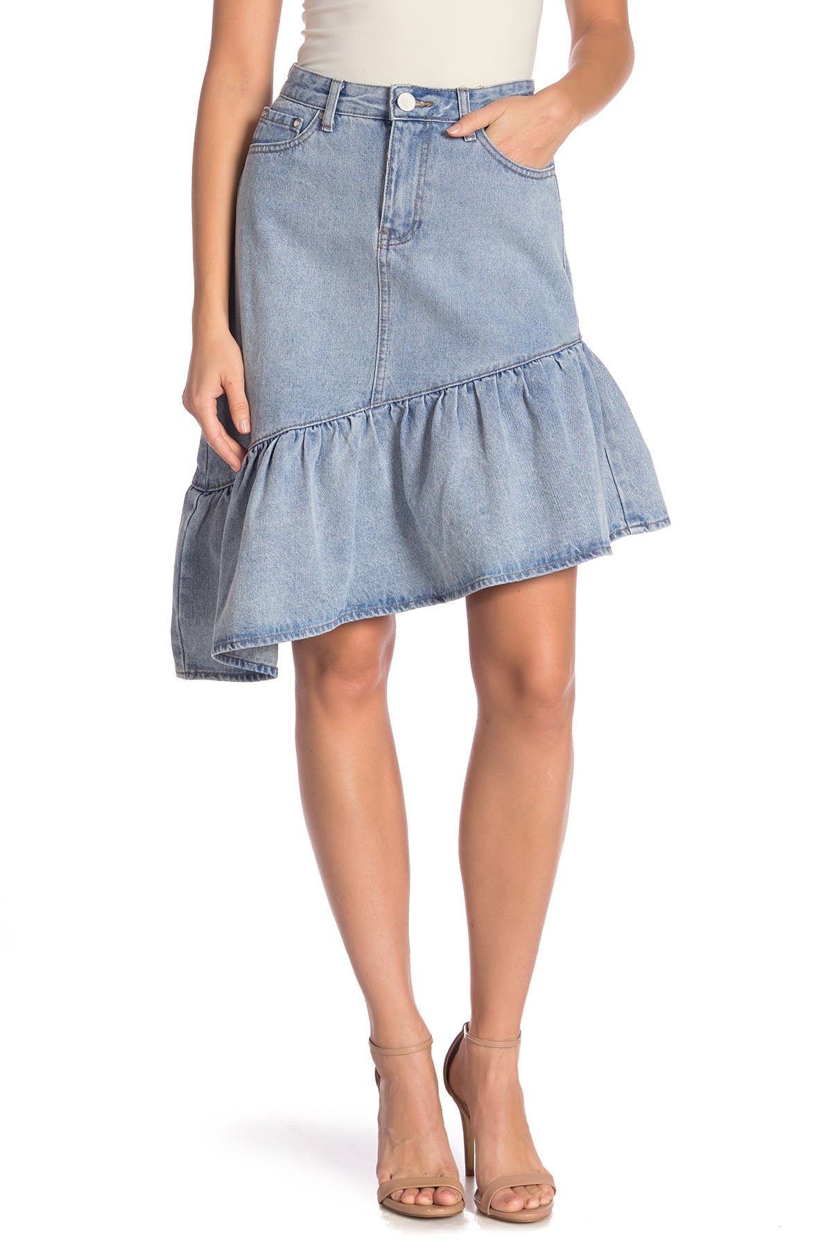 lost ink denim skirt