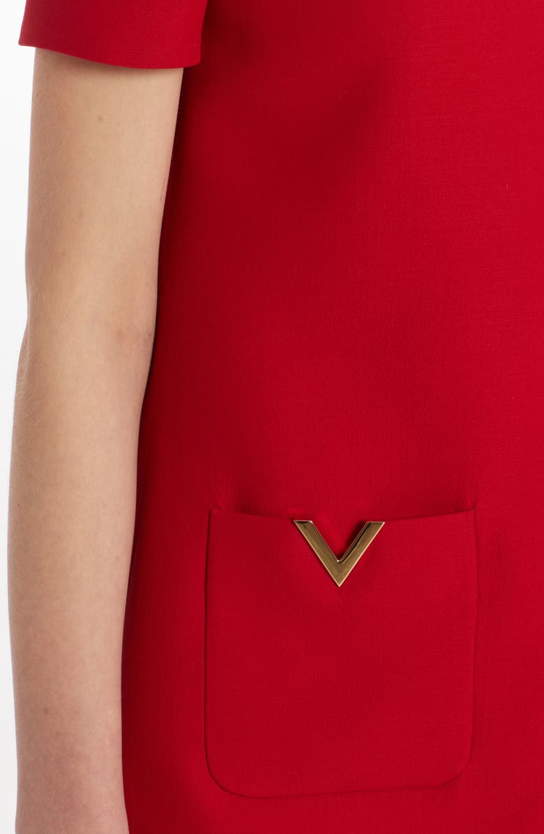 Crepe Couture V-Logo Minidress