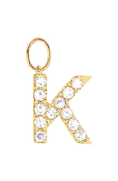 Ef Collection Diamond Initial Huggie Charm In Gold