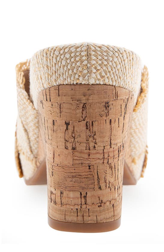 Shop Aerosoles Madina Woven Heel Sandal In Sand Raffia