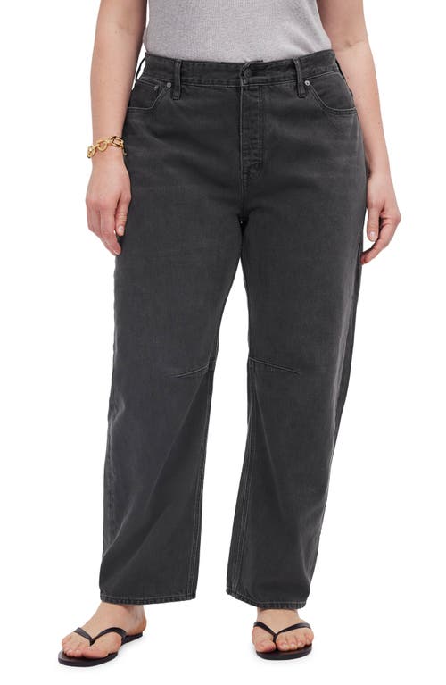 Shop Madewell The Darted Barrel Leg Jeans In Olenda Wash