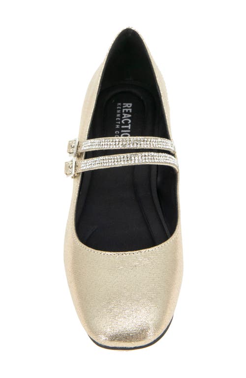 Reaction Kenneth Cole Leeann Mary Jane Pump In Soft Gold Fabric