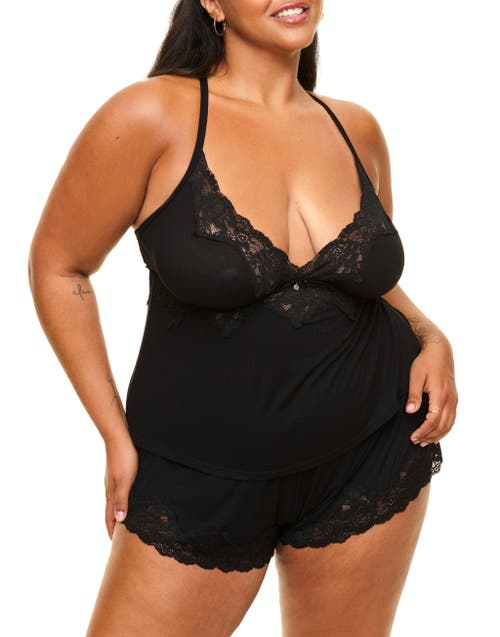 Shop Adore Me Lora Pajama Cami & Shorts Set In Black